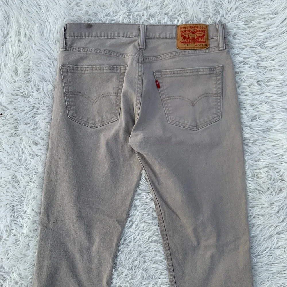 Levis Jeans Mens 31x28 Beige 511‎ Skinny American Denim Skater Punk Tag 32x30